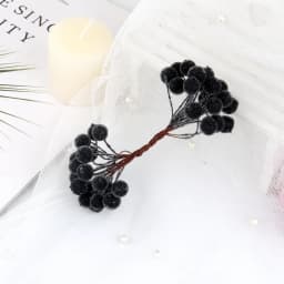 40pcs Mini Christmas Frosted Artificial Berry Vivid Red Holly Berries Wedding Party Decoration Artificial Flowers Home Decor