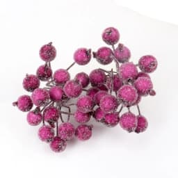 40pcs Mini Christmas Frosted Artificial Berry Vivid Red Holly Berries Wedding Party Decoration Artificial Flowers Home Decor