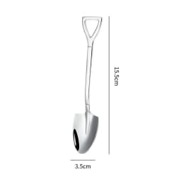 Shovel Spoon Stainless Steel Teaspoon For Coffee Spoon Fruit Ice Cream Dessert Scoop Kitchen Accessories Wedding Christmas Gift