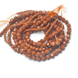 Natural golden Sandstond 2/3/4mm Faceted Mineral Loose Beads For Jewelry Making DIY Christmas Gift Bracelets 15'' Tiny Stone