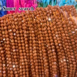 Natural golden Sandstond 2/3/4mm Faceted Mineral Loose Beads For Jewelry Making DIY Christmas Gift Bracelets 15'' Tiny Stone