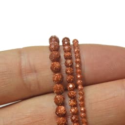 Natural golden Sandstond 2/3/4mm Faceted Mineral Loose Beads For Jewelry Making DIY Christmas Gift Bracelets 15'' Tiny Stone
