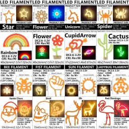 LED Flexible Filament 3V for LED Incandescent Lamp Christmas Tree Lights Party Home Party Christmas Decorations Accessories DIY