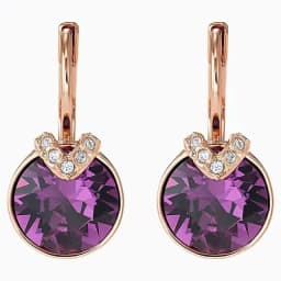 Bella V Drop Earring for Women Christmas Birthday Genuine Crystals from Austria Round Cut Dangle Silver Color Pierced Jewelry