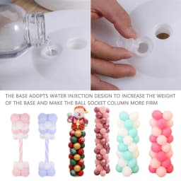 2Sets Balloon Column Stand Kits 8.4ft Height Balloon Arch Stand Kit Reusable Balloon Tower Decor for Wedding Birthday Christmas