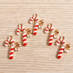 10pcs 15*22mm Christmas Crutch Charms Alloy Enamel Bowknot Charms Pendants for Making Necklaces Earrings DIY Jewelry Findings