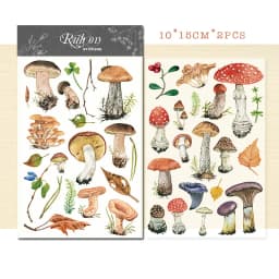 Vintage Christmas Snowman RUB ON Stickers Junk Journal Collage Mushroom Transfer Stickers DIY Album Scrapbooking Craft Stickers