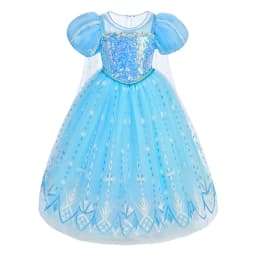 Children Princess Fancy Costume Elsa Party Carnival White Dress Up for Girl Christmas Birthday Cosplay Belle Snowflake Vestidoes
