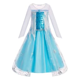 Children Princess Fancy Costume Elsa Party Carnival White Dress Up for Girl Christmas Birthday Cosplay Belle Snowflake Vestidoes