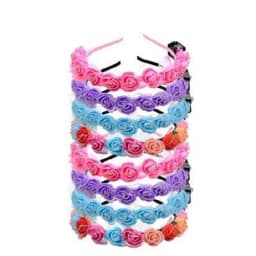 Luminous Rose Flower Headband LED Light up Wreath for Women Girl Bridal Wedding Party Hairband Christmas Valentine's Day Gifts