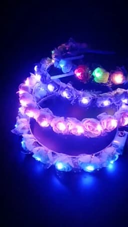 Luminous Rose Flower Headband LED Light up Wreath for Women Girl Bridal Wedding Party Hairband Christmas Valentine's Day Gifts