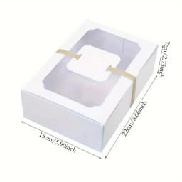 5/10pcs, New Large Kraft Paper Box, Cookie Candy Cake Gift Box, PVC Transparent Window Birthday Christmas Gift, Party Supplies
