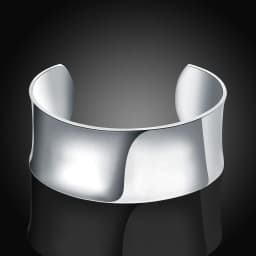 Fine Smooth wide bangles 925 Sterling silver cuff Bracelets for Women Fashion Wedding Party Christmas Gifts popular Jewelry 27g