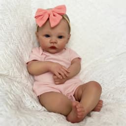 18inch Reborn Baby Doll Meadow Girl Full Vinyl Body 100% handmade 3D Skin Collectible Art Doll Toy Birthday Christmas Gift