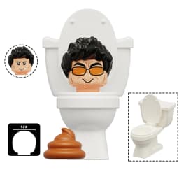 4CM Skibidi Toilet Man Mini Figure Monitor Building Blocks Audio Camera Man Toys Boy Children Christmas Birthday Gift