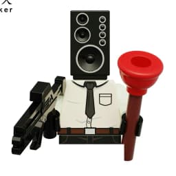 4CM Skibidi Toilet Man Mini Figure Monitor Building Blocks Audio Camera Man Toys Boy Children Christmas Birthday Gift
