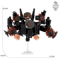4CM Skibidi Toilet Man Mini Figure Monitor Building Blocks Audio Camera Man Toys Boy Children Christmas Birthday Gift