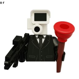 4CM Skibidi Toilet Man Mini Figure Monitor Building Blocks Audio Camera Man Toys Boy Children Christmas Birthday Gift