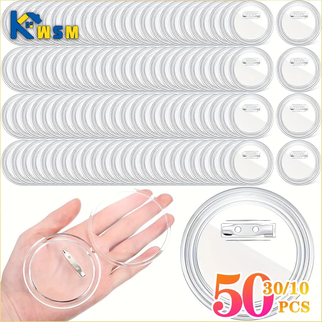 Badge Making Kit Round DIY Pin Button Supplies for Custom Name Tags Brooches Cosplay Party Craft Halloween Gift Christmas Gift