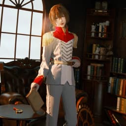 HOLOUN P5 Game Akechi Goro Cosplay Costume Wig Crow Grey Uniform Mask Cos Convention Stage Comic Suit Christmas New Year Gift