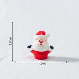 10pcs Christmas Snowman Elk Bobsleigh Mini Resin Jewelry Pendant DIY3D Glossy Micro-Landscape Desktop Small Decorative Item
