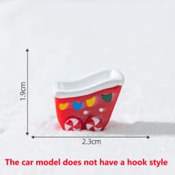 10pcs Christmas Snowman Elk Bobsleigh Mini Resin Jewelry Pendant DIY3D Glossy Micro-Landscape Desktop Small Decorative Item