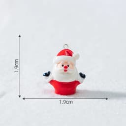 10pcs Christmas Snowman Elk Bobsleigh Mini Resin Jewelry Pendant DIY3D Glossy Micro-Landscape Desktop Small Decorative Item