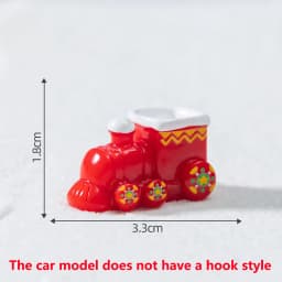 10pcs Christmas Snowman Elk Bobsleigh Mini Resin Jewelry Pendant DIY3D Glossy Micro-Landscape Desktop Small Decorative Item