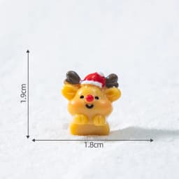 10pcs Christmas Snowman Elk Bobsleigh Mini Resin Jewelry Pendant DIY3D Glossy Micro-Landscape Desktop Small Decorative Item