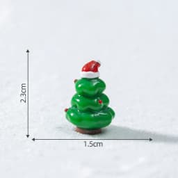 10pcs Christmas Snowman Elk Bobsleigh Mini Resin Jewelry Pendant DIY3D Glossy Micro-Landscape Desktop Small Decorative Item