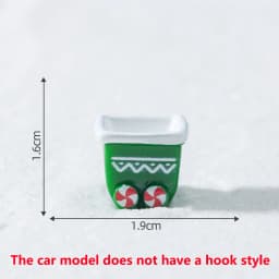 10pcs Christmas Snowman Elk Bobsleigh Mini Resin Jewelry Pendant DIY3D Glossy Micro-Landscape Desktop Small Decorative Item