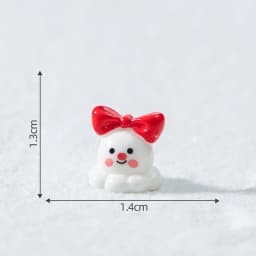10pcs Christmas Snowman Elk Bobsleigh Mini Resin Jewelry Pendant DIY3D Glossy Micro-Landscape Desktop Small Decorative Item