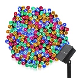 Solar LED String Lights 8-Color Outdoor Waterproof Fairy String Lights Suitable for Terrace Weddings, Christmas and Garden Light