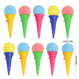 10/20/30Pcs Ice Cream Shooters Soft Sponge Ball Catapult Toy Kids Birthday Party Favors Pinata Goodie Bag Filler Christmas Gifts
