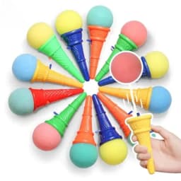 10/20/30Pcs Ice Cream Shooters Soft Sponge Ball Catapult Toy Kids Birthday Party Favors Pinata Goodie Bag Filler Christmas Gifts