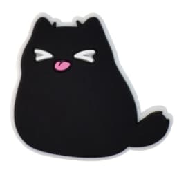 16Pcs Cute Black Cat Series Shoe Charms For Slides Sandals, PVC Shoe Decorations Accessories For Christmas Birthday Gift Party