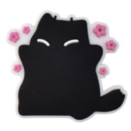 16Pcs Cute Black Cat Series Shoe Charms For Slides Sandals, PVC Shoe Decorations Accessories For Christmas Birthday Gift Party