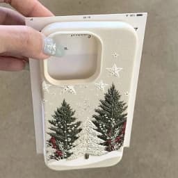 Christmas Tree Design Lychee Texture Phone Case For iPhone 18 17 16 15 14 13 12 11 Pro Max 17 Air 15 Plus X XS XR 16E Soft Cover