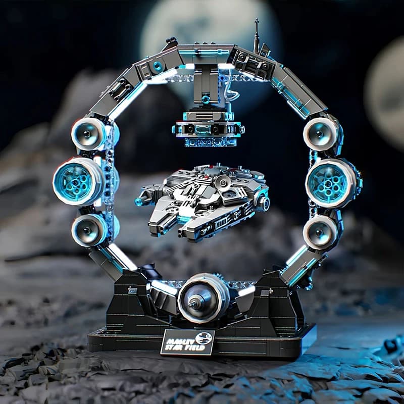 New Star Plan Building Blocks Model Falcon Spaceship DIY Building Toys Sets Cool Room Ornament Christmas Gifts for Boys Adult