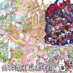 Kawaii Pickup Supermarket 3D Fantasy Fairy Tale Landscape Sticker book DIY Pocket Cabin Scene Christmas gifts 