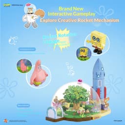 AREAX Spongebob Sandy Cheeks Dome Tree House DIY Building Blocks Set Kids & Fans Blind Box Christmas Gift Assembly Model Kit