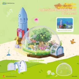 AREAX Spongebob Sandy Cheeks Dome Tree House DIY Building Blocks Set Kids & Fans Blind Box Christmas Gift Assembly Model Kit