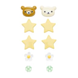 New Christmas DIY Gift Shoes Charms Removable Cute Four-Leaf Clover Bear Stars Shoe Accessories for Girls Women Summer Shoes