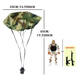 Parachute Toy Army Police Military Snow Navy Soldier Action Figure Toy Hand Throwing Kids Game for Boy Children Christmas Gift