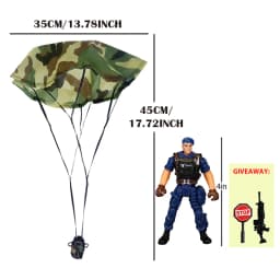 Parachute Toy Army Police Military Snow Navy Soldier Action Figure Toy Hand Throwing Kids Game for Boy Children Christmas Gift