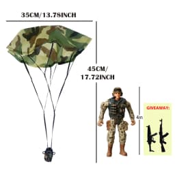 Parachute Toy Army Police Military Snow Navy Soldier Action Figure Toy Hand Throwing Kids Game for Boy Children Christmas Gift