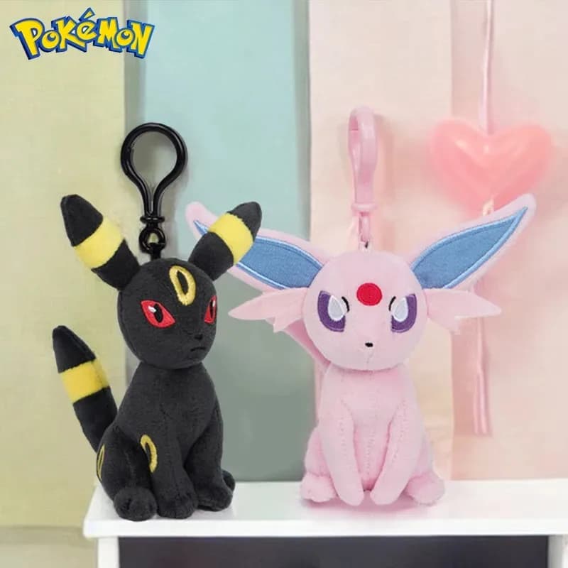 Genuine Pokemon Eevee Umbreon Espeon Kawaii Plush Toy Pendant School Bag Backpack Pendant Key Ring Doll Birthday Christmas Gift