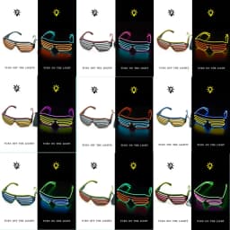 LED Glowing Glasses Gafas Luminous Bril Neon Christmas Glow Sunglasses Flashing Light Glass for Party Supplies Prop Costumes New