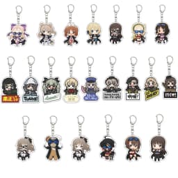 55MM Anime GIRLS und PANZER The Movie Keychain Nishizumi Miho/Akiyama Yukari Key Chain Acrylic Model Plate Christmas Gifts