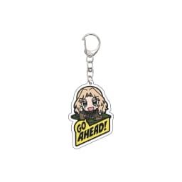 55MM Anime GIRLS und PANZER The Movie Keychain Nishizumi Miho/Akiyama Yukari Key Chain Acrylic Model Plate Christmas Gifts